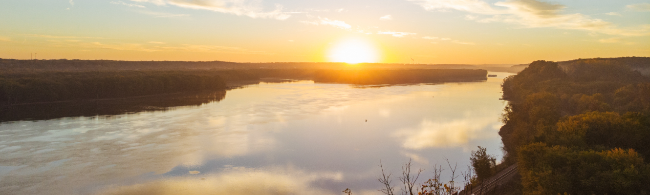 Mighty Mississippi at Sunset